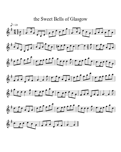 the Sweet Bells of Glasgow (Version 2) sheet music preview