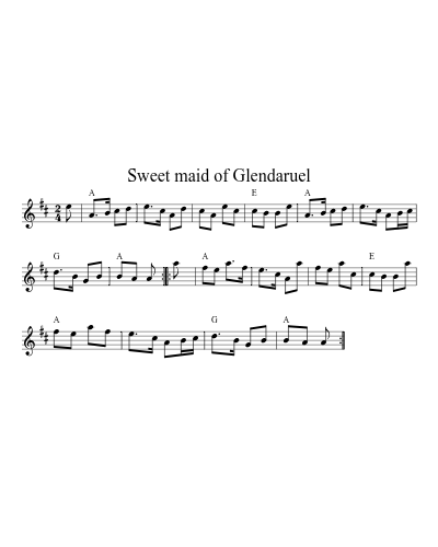 Sweet maid of Glendaruel (Version 2)