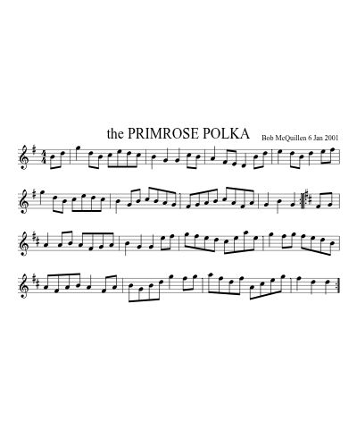 the PRIMROSE POLKA sheet music preview