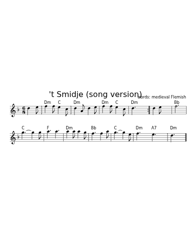 't Smidje   (song version) preview