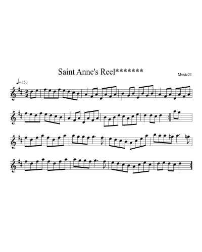 Saint Anne's Reel*******