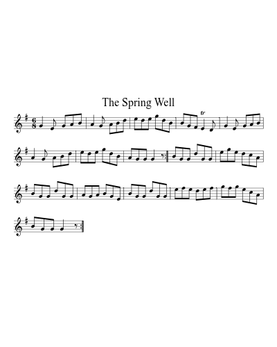 The Spring Well sheet music preview