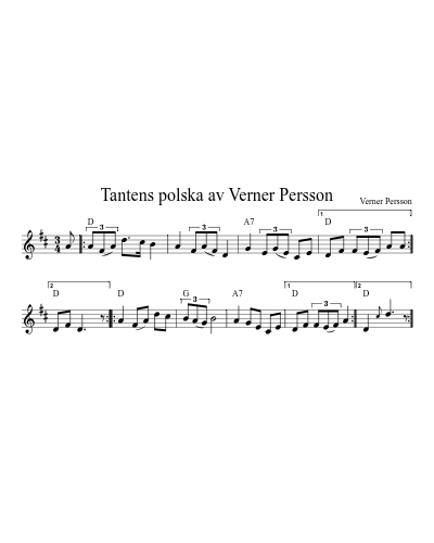 Tantens polska av Verner Persson