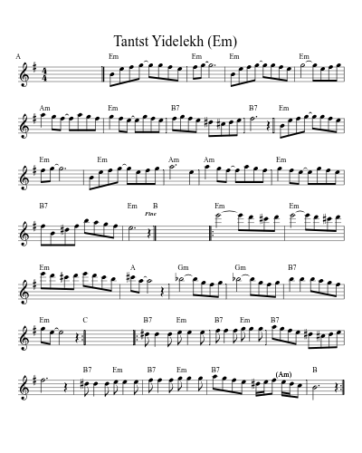 Tantst Yidelekh    (Em)
