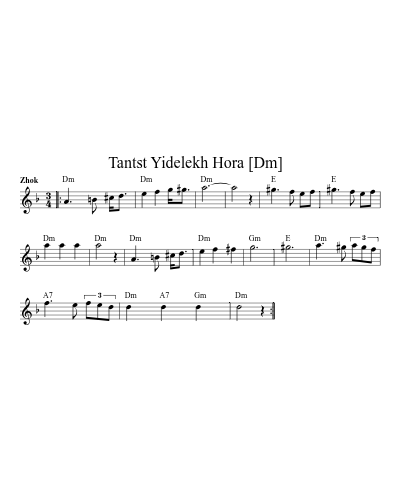 Tantst Yidelekh Hora   [Dm]