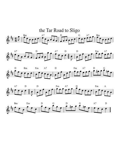 The tar road to Sligo (Version 2)