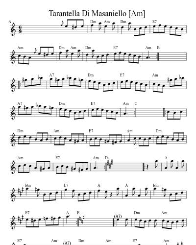 Tarantella Di Masaniello  [Am]
