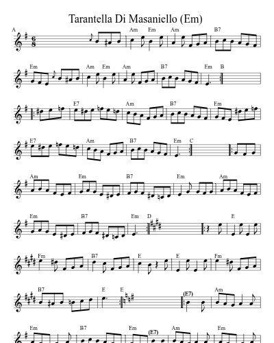 Tarantella Di Masaniello  (Em) (Version 2)