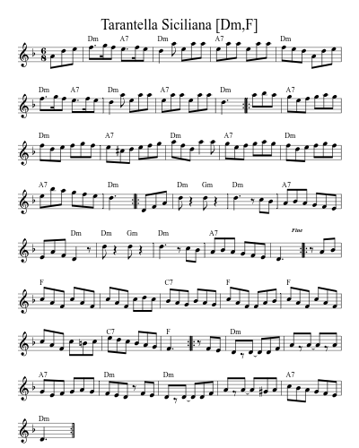 Tarantella Siciliana [Dm,F] preview