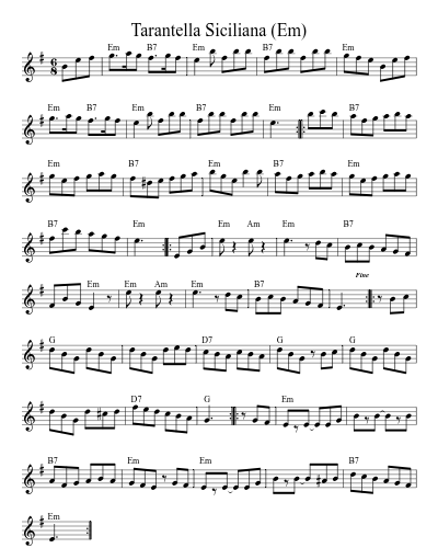 Tarantella Siciliana (Em) (Version 2) preview