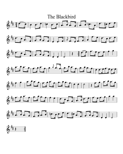 The Blackbird (Version 3) sheet music preview