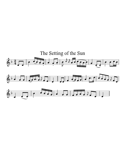 The Setting of the Sun sheet music preview