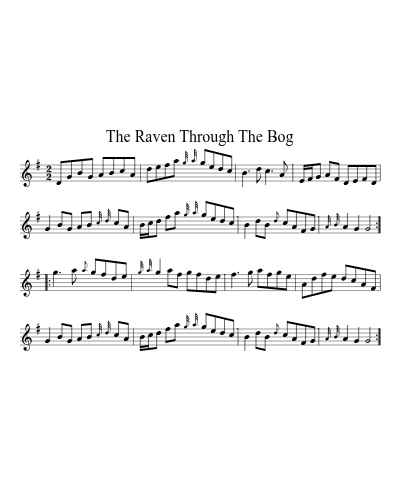The Raven Through The Bog (Version 12) sheet music preview