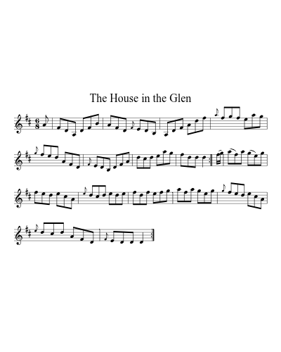 The House in the Glen sheet music preview
