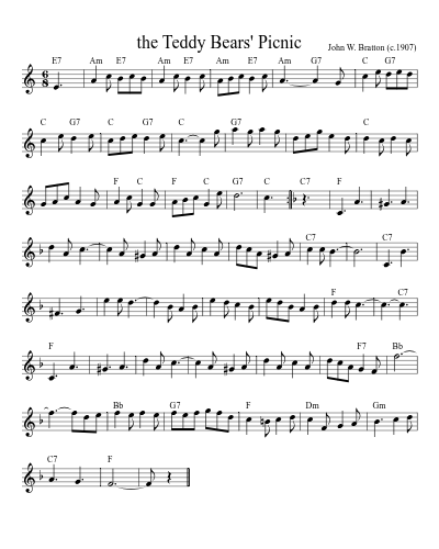The Teddy Bears' Picnic (Version 6) sheet music preview