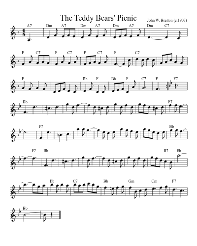 The Teddy Bears' Picnic (Version 7) sheet music preview