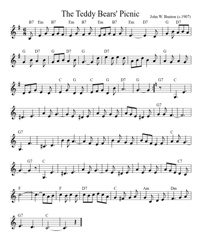 The Teddy Bears' Picnic (Version 8) sheet music preview