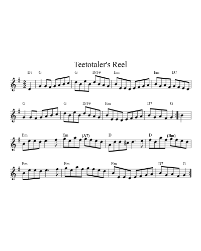 Teetotaler's Reel (Version 5)