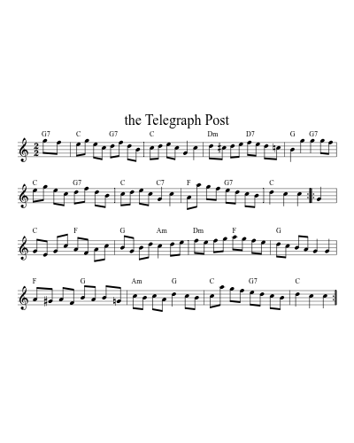 the Telegraph Post (Version 2) sheet music preview