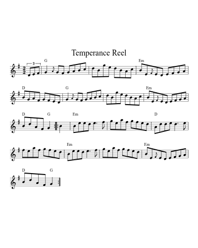 Temperance Reel (Version 15)