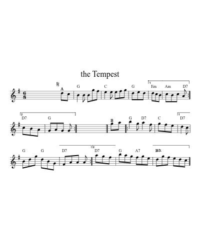 The Tempest (Version 5) sheet music preview