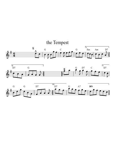 The Tempest (Version 6) sheet music preview