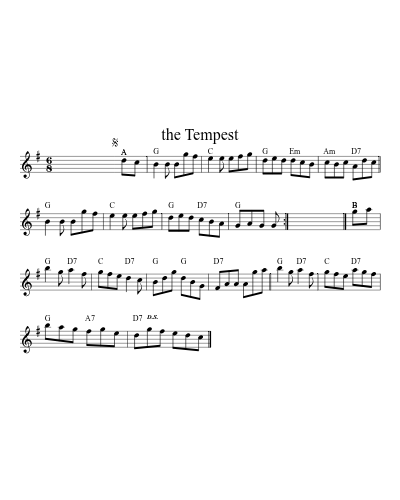 The Tempest (Version 7) sheet music preview