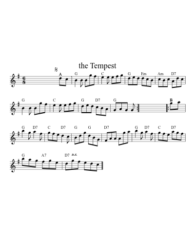 The Tempest (Version 8) sheet music preview