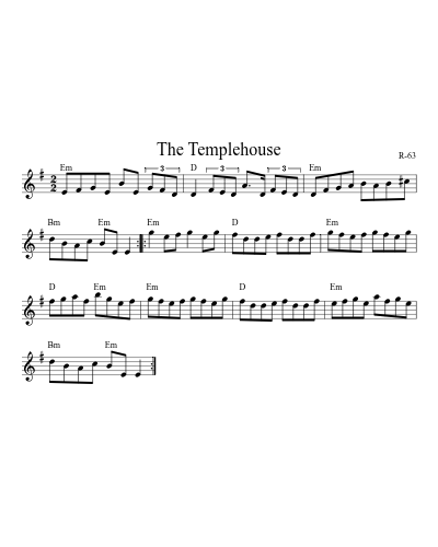 The Templehouse (Version 4) sheet music preview