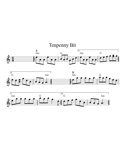 Tenpenny Bit (Version 9) sheet music preview