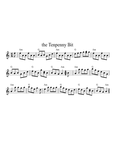 The Tenpenny Bit (Version 8) sheet music preview