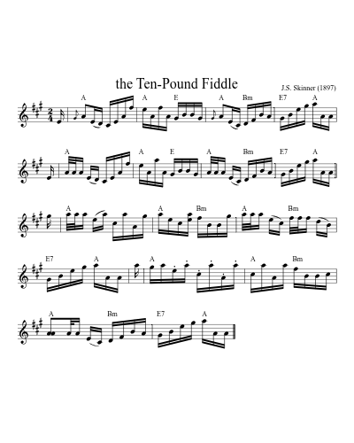 the Ten-Pound Fiddle (Version 2) sheet music preview