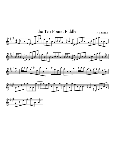 the Ten Pound Fiddle (Version 2) sheet music preview