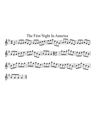 The First Night In America