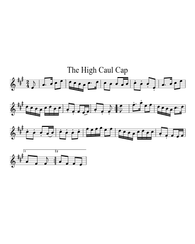 The High Caul Cap sheet music preview