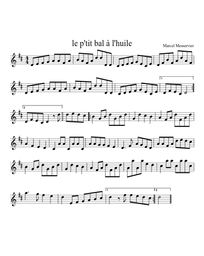 le p'tit bal Ã  l'huile (Version 2)