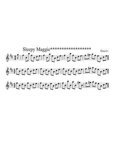 Sleepy Maggie******************