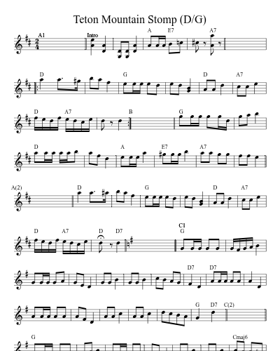 Teton Mountain Stomp (D/G)