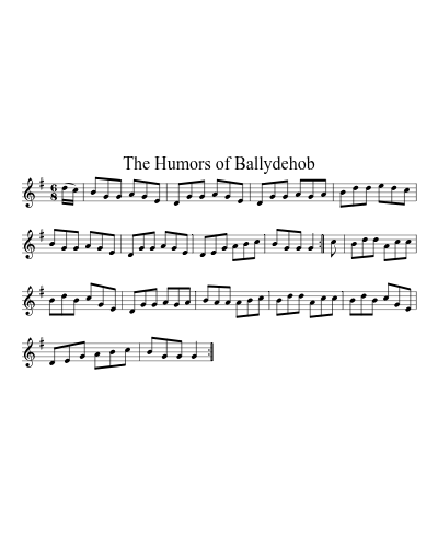 The Humors of Ballydehob sheet music preview