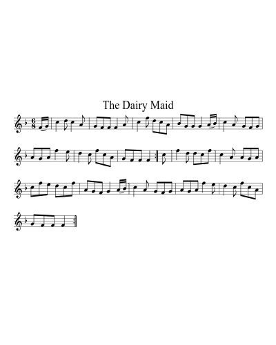 The Dairy Maid (Version 2) sheet music preview