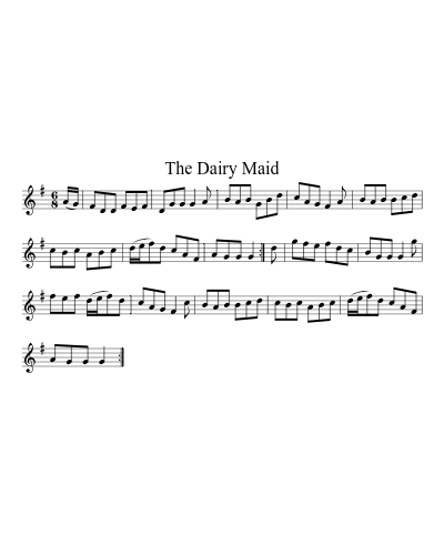 The Dairy Maid (Version 3) sheet music preview