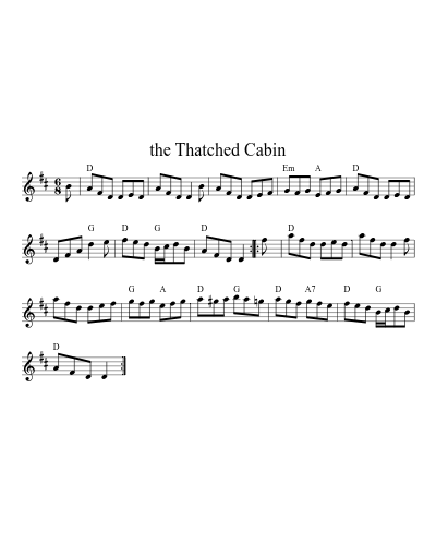 the Thatched Cabin (Version 2) sheet music preview
