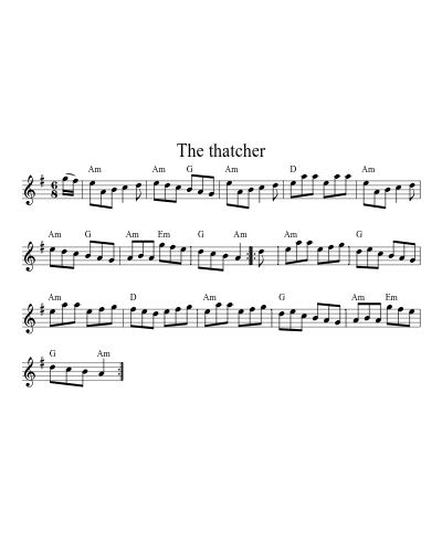 The thatcher (Version 3) sheet music preview