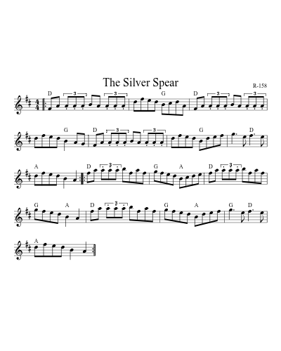 The silver spear (Version 17) sheet music preview