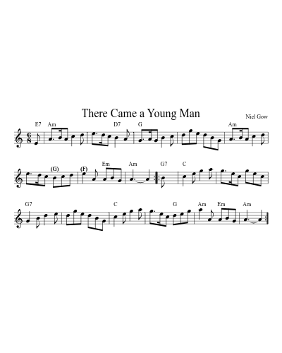 There Came a Young Man (Version 2) sheet music preview
