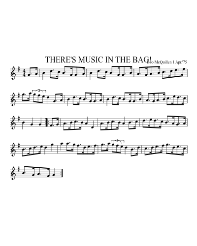 THERE'S MUSIC IN THE BAG! (Version 2) sheet music preview