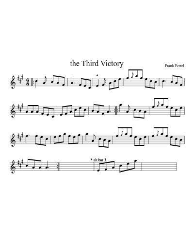 the Third Victory (Version 2) sheet music preview