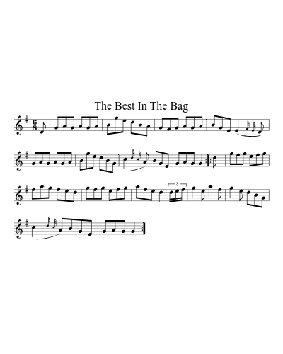 The Best In The Bag sheet music preview
