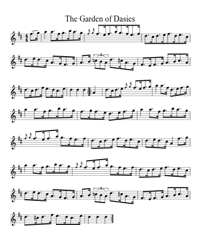 The Garden of Dasies sheet music preview