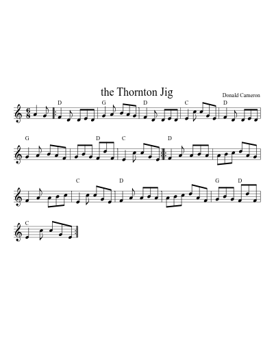 the Thornton Jig (Version 2) sheet music preview
